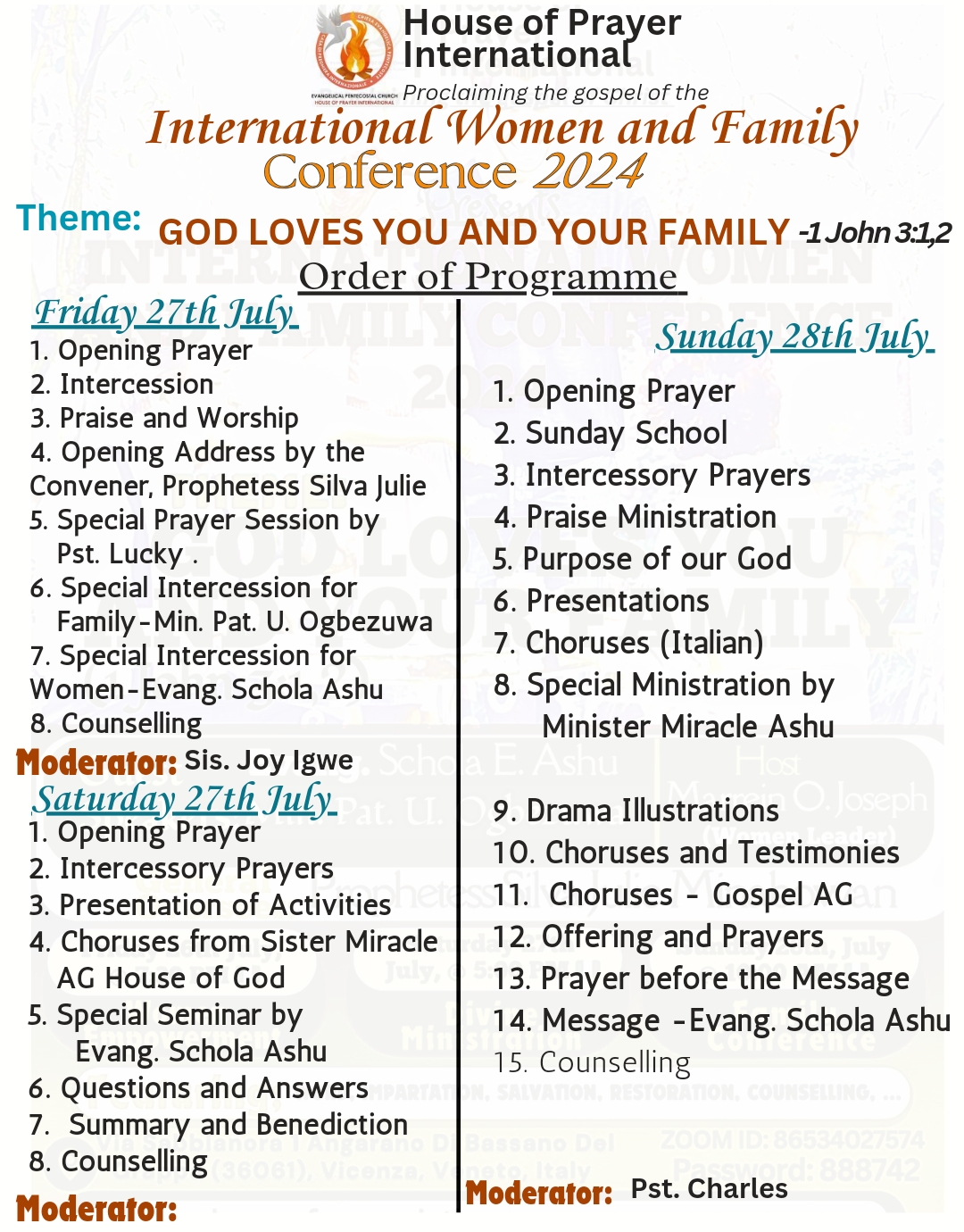 Programme guide for International Women and Family Conference 2014 - 1 - Evangelical Pentecostal Church